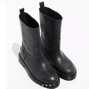 & other stories lug sole moto boots